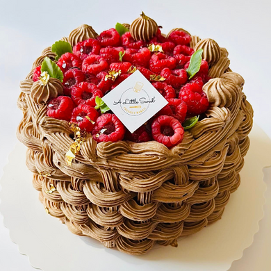 6” Raspberry Dark Chocolate Fresh Cream Cake
