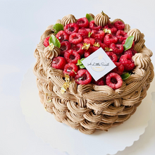 Load image into Gallery viewer, 8” Raspberry Dark Chocolate Fresh Cream Cake