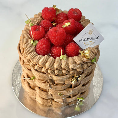 4” Raspberry Dark Chocolate Fresh Cream Cake