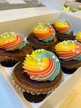 Load image into Gallery viewer, Rainbow cup cake - 6pcs