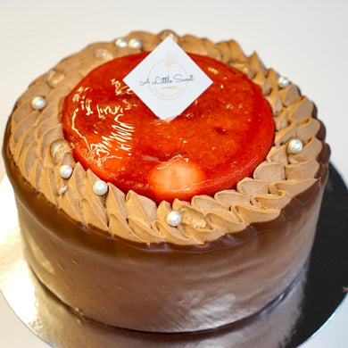 6” Strawberry  Dark Chocolate Fresh Cream Cake