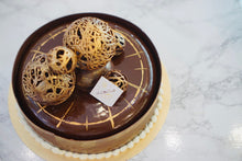 Load image into Gallery viewer, 8” Chocolate Lace Ball 70% Dark Chocolate Cake